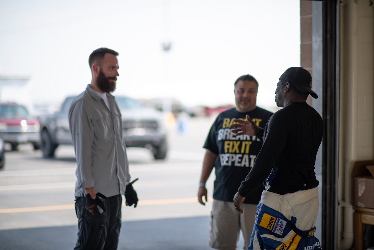 Men in conversation
